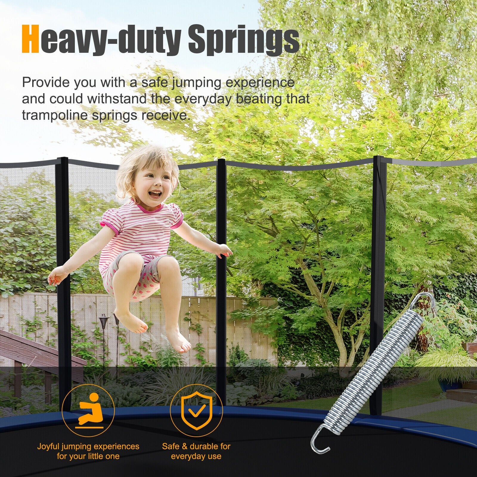 5.5 Inch Rustproof Galvanized Steel Replacement Trampoline Elasticity Springs