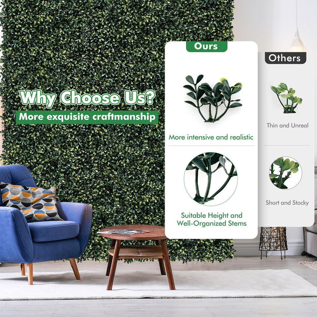 12 Pieces Artificial Peanut Leaf Hedges Panels