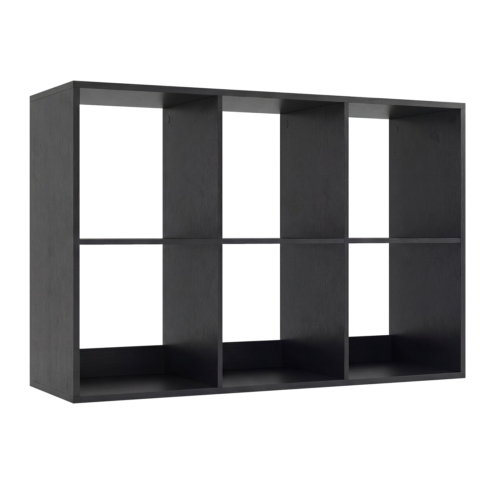 6 Cube Bookshelf with Back Guardrail for Living Room Bedroom
