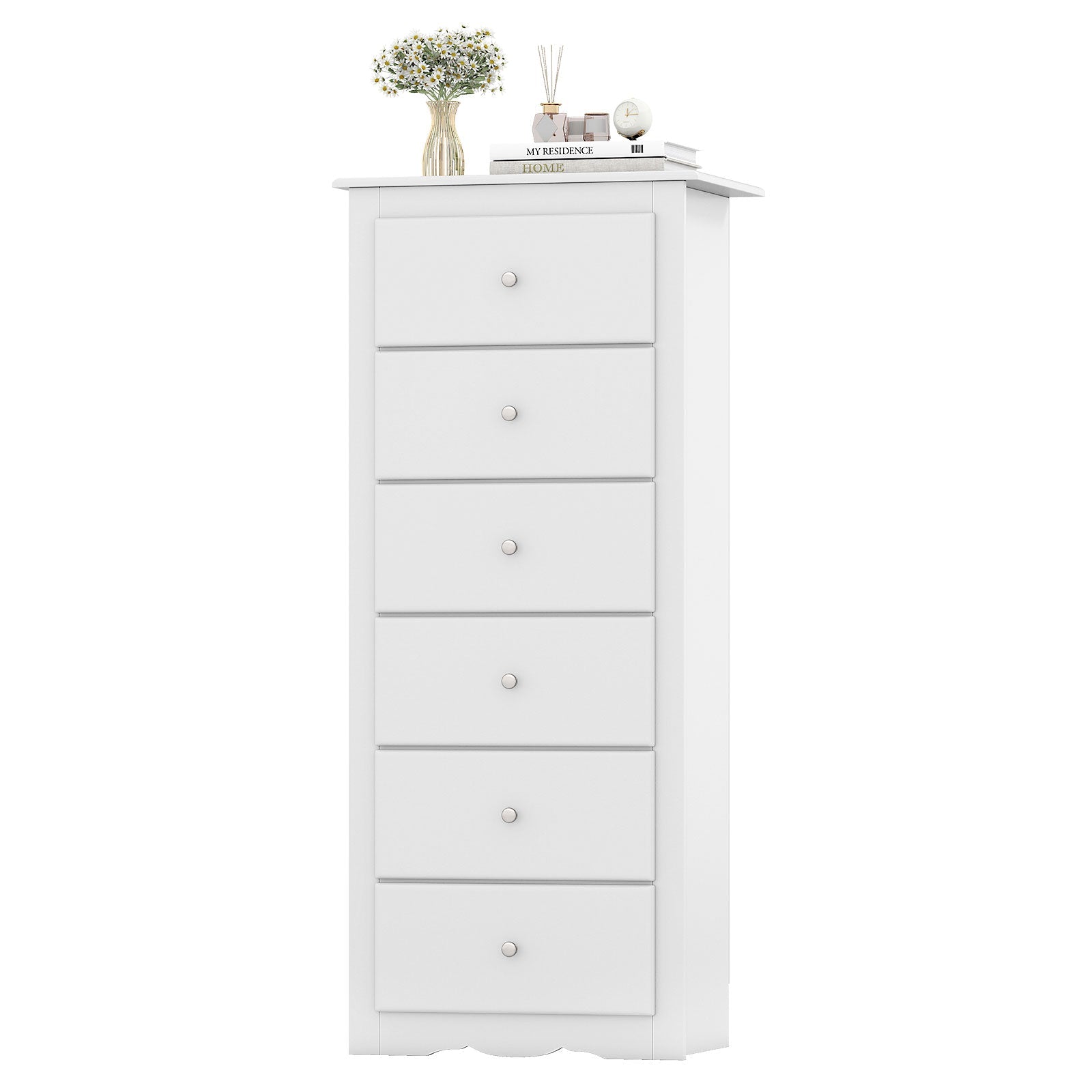 6 Drawers Chest Dresser Clothes Storage Bedroom Furniture Cabinet