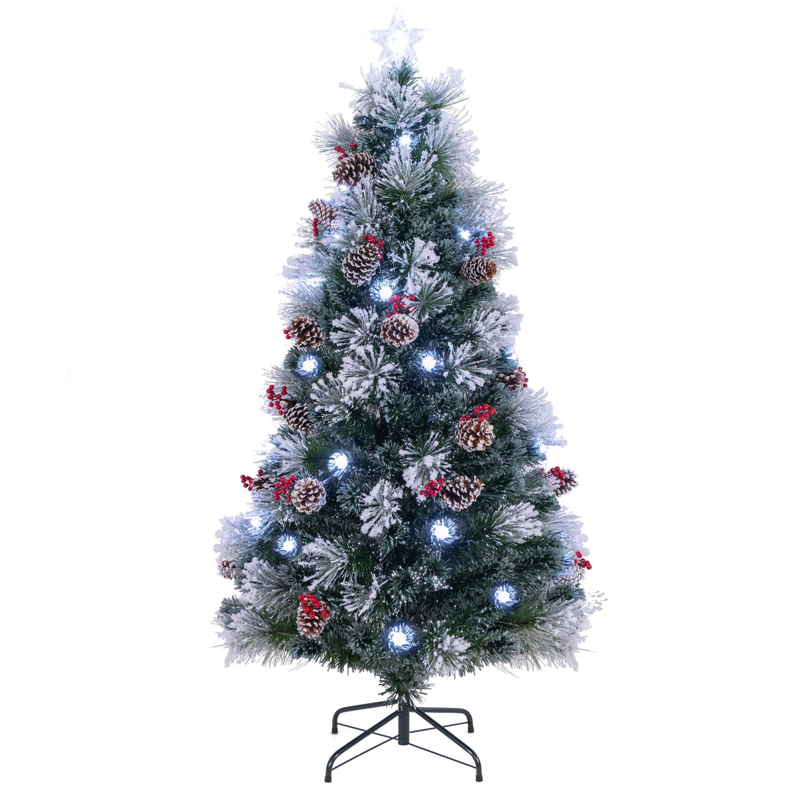 5 FT Flocked Christmas Tree with 8 Lighting Modes