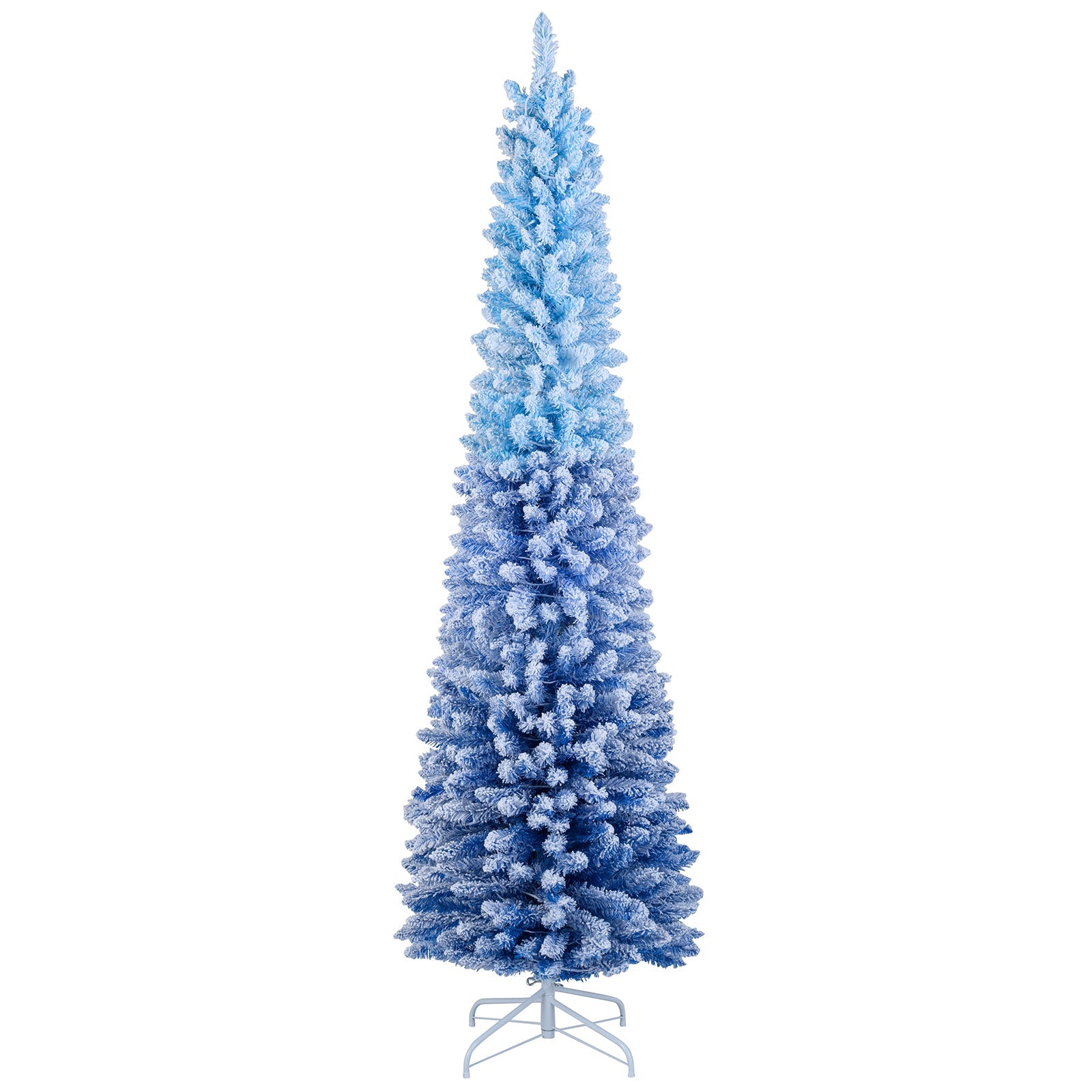 6/7 Feet Snow-flocked Artificial Christmas Tree with 220/290 Warm White LED Lights