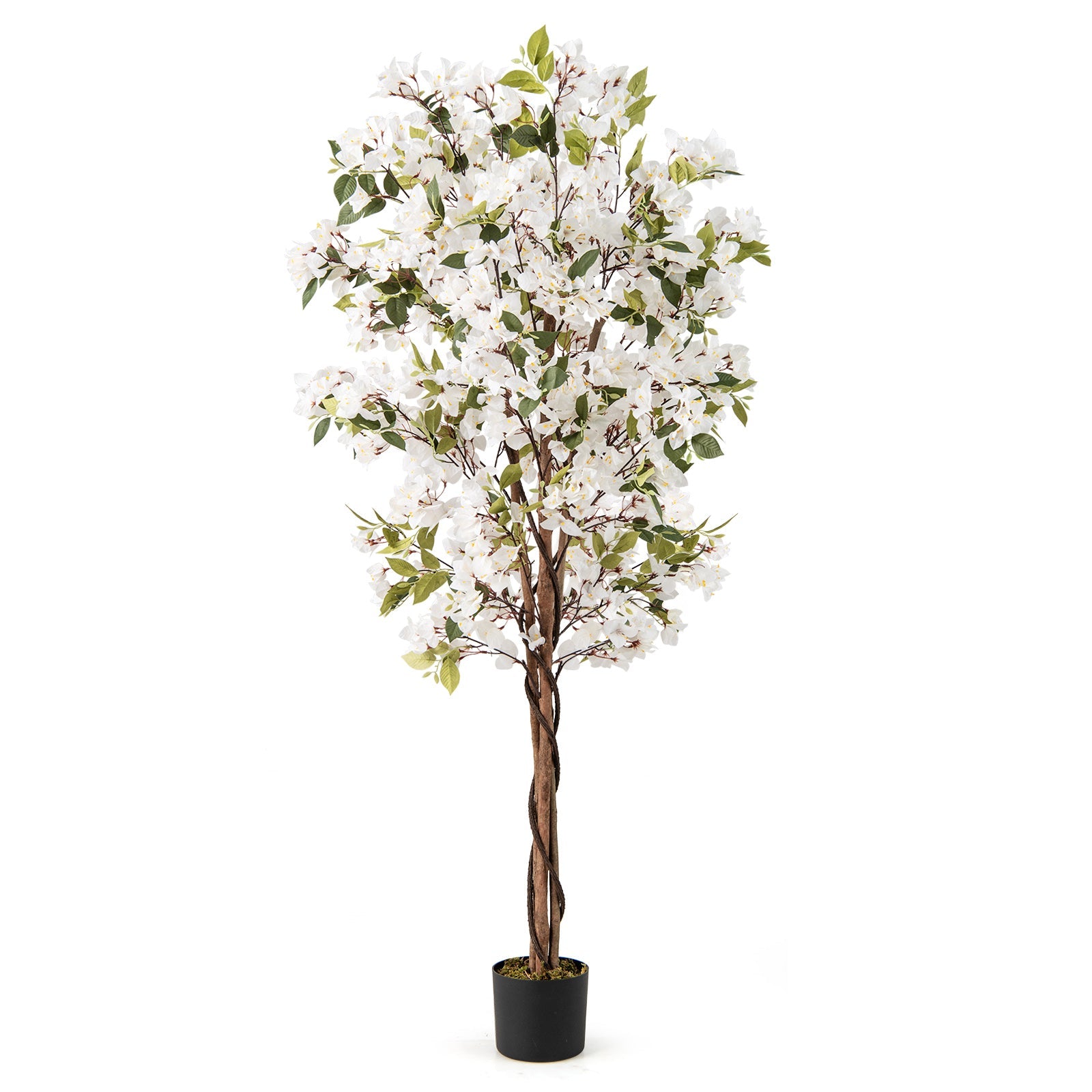 6 Feet Artificial Bougainvillea Tree with 910 White Flowers