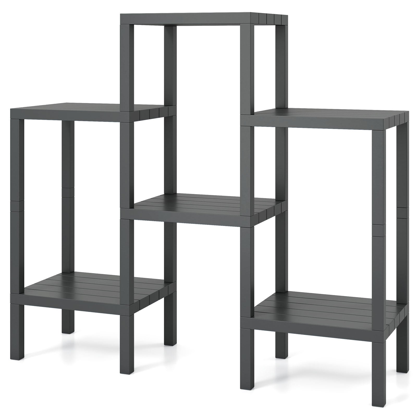 6-Tier Plastic Modular Storage Shelves for Living Room and Kitchen