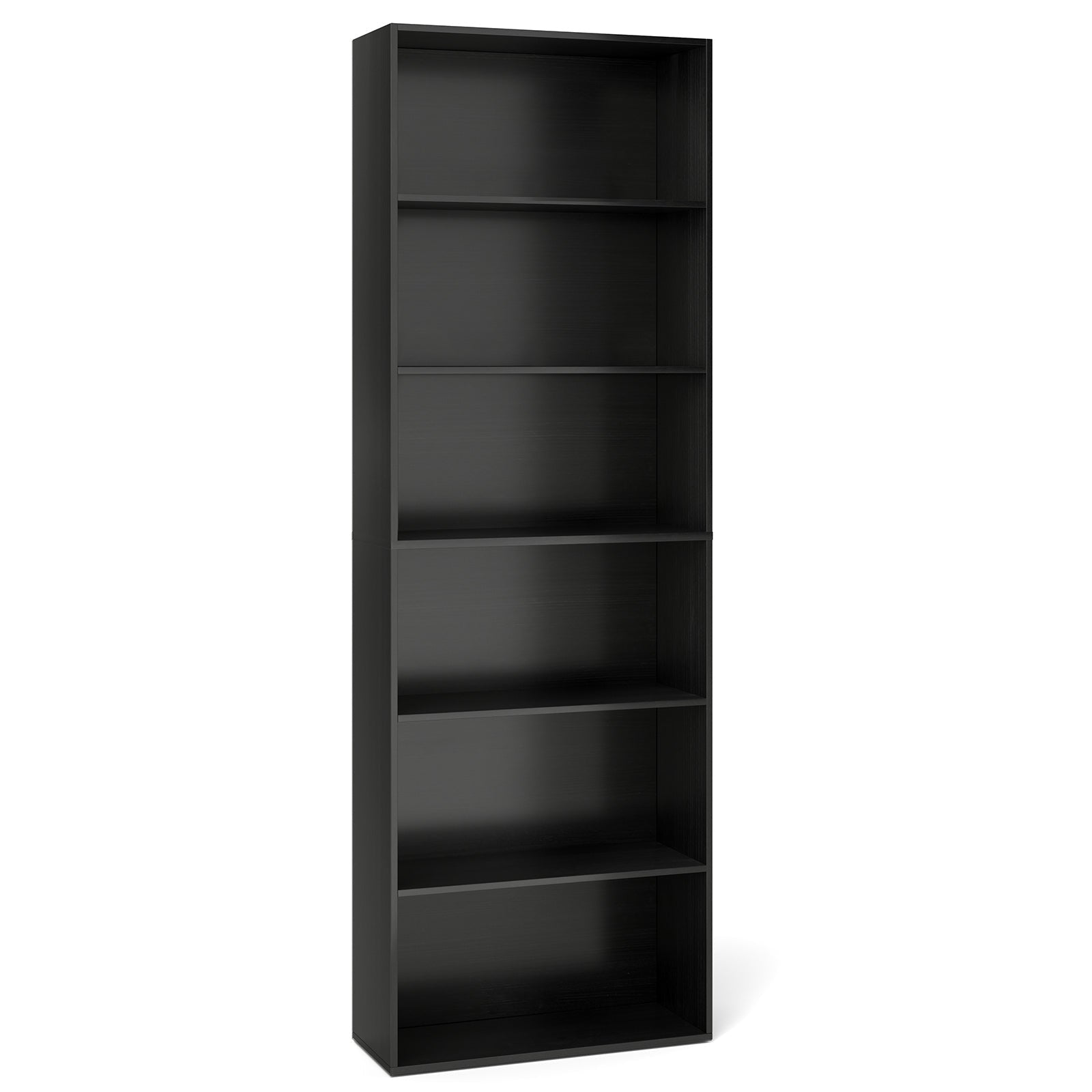 6-Tier Bookcase with 6 Open Shelves and Anti-Toppling Kits