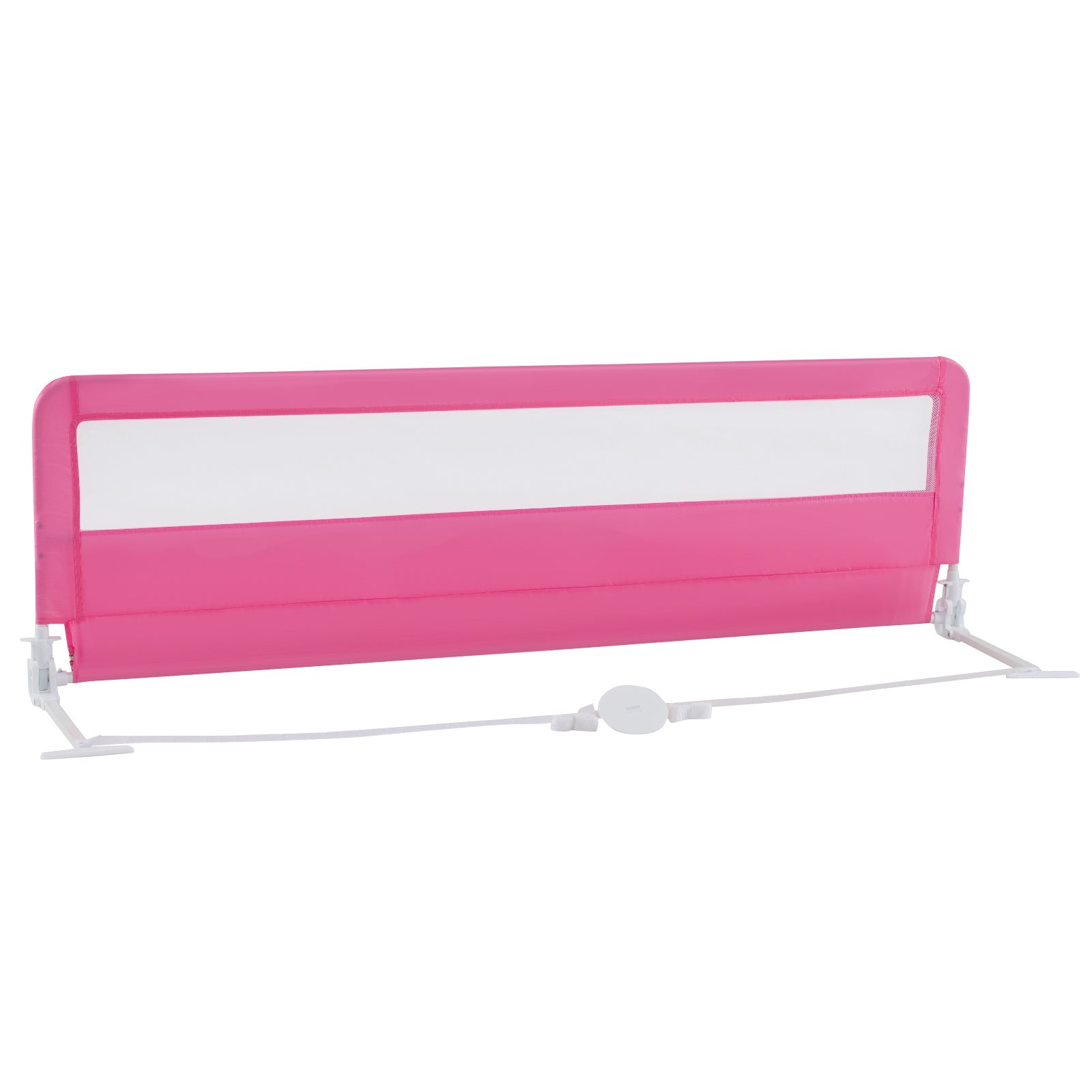 71 Inch Extra Long Swing Down Bed Guardrail with Safety Straps