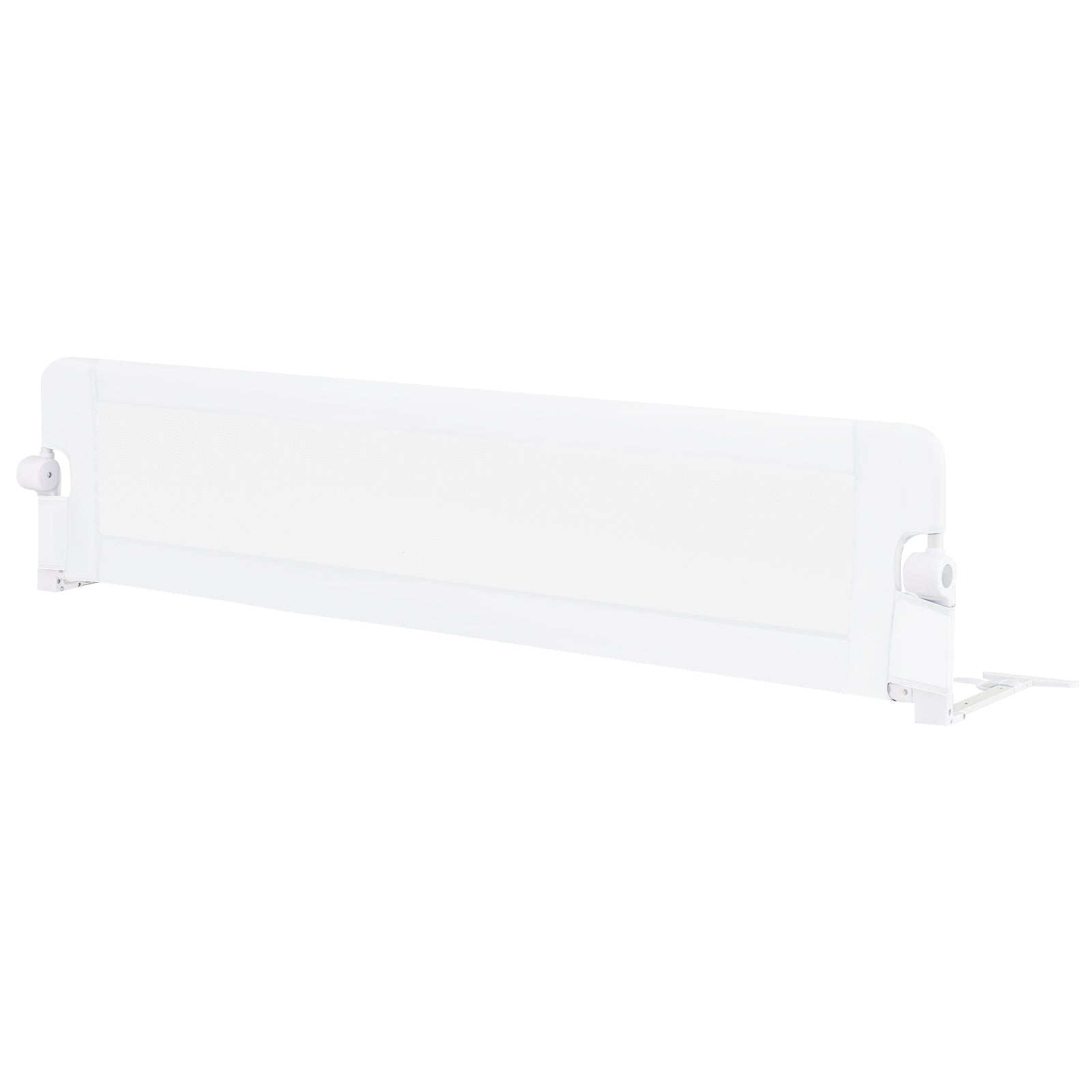 71-Inch Foldable Bed Rail Swing Down Baby Bed Guard Rail with Adjustable Safety Strap