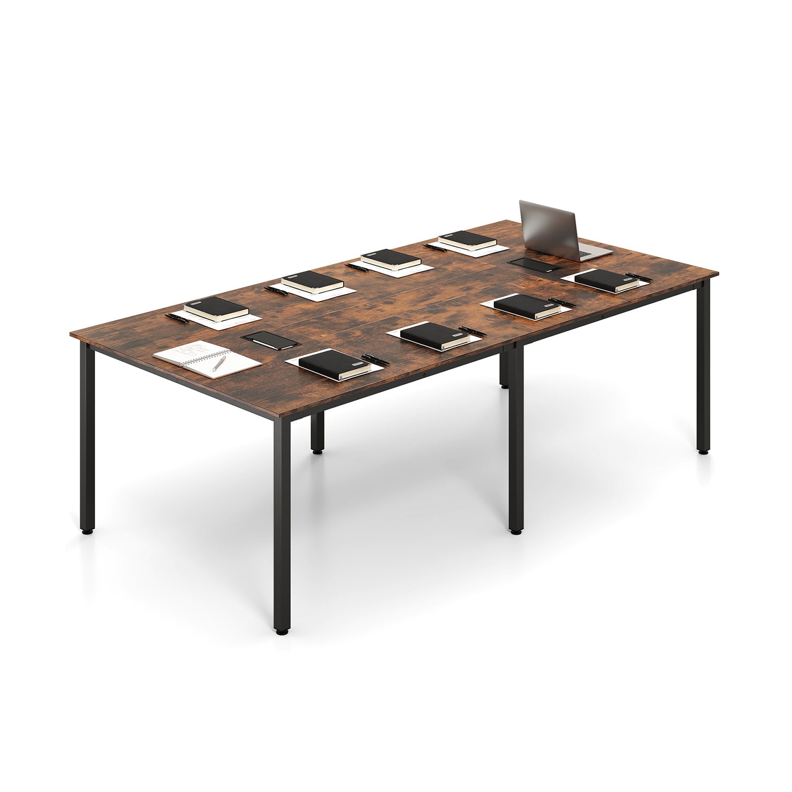 8 Feet Conference Room Table Large Meeting Table Seats up to 10 People-White