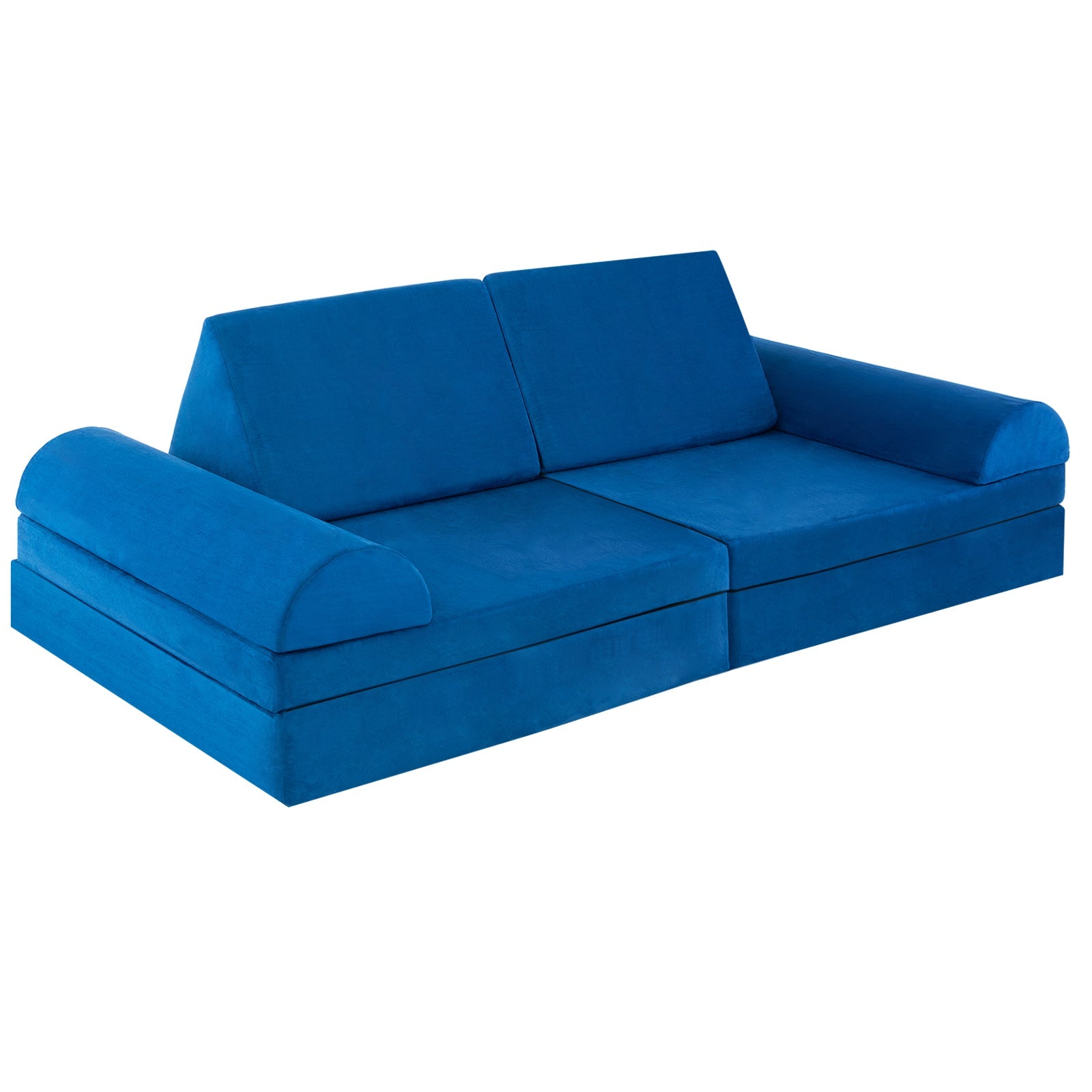 6 Pieces Convertible Kids Sofa Playset with Zipper