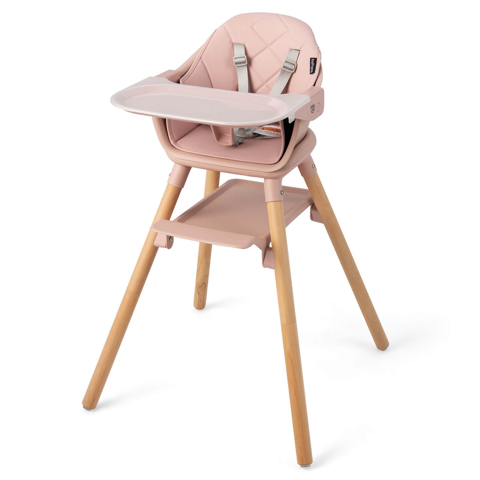 6-in-1 Baby High Chair with Removable Dishwasher and Safe Tray-White