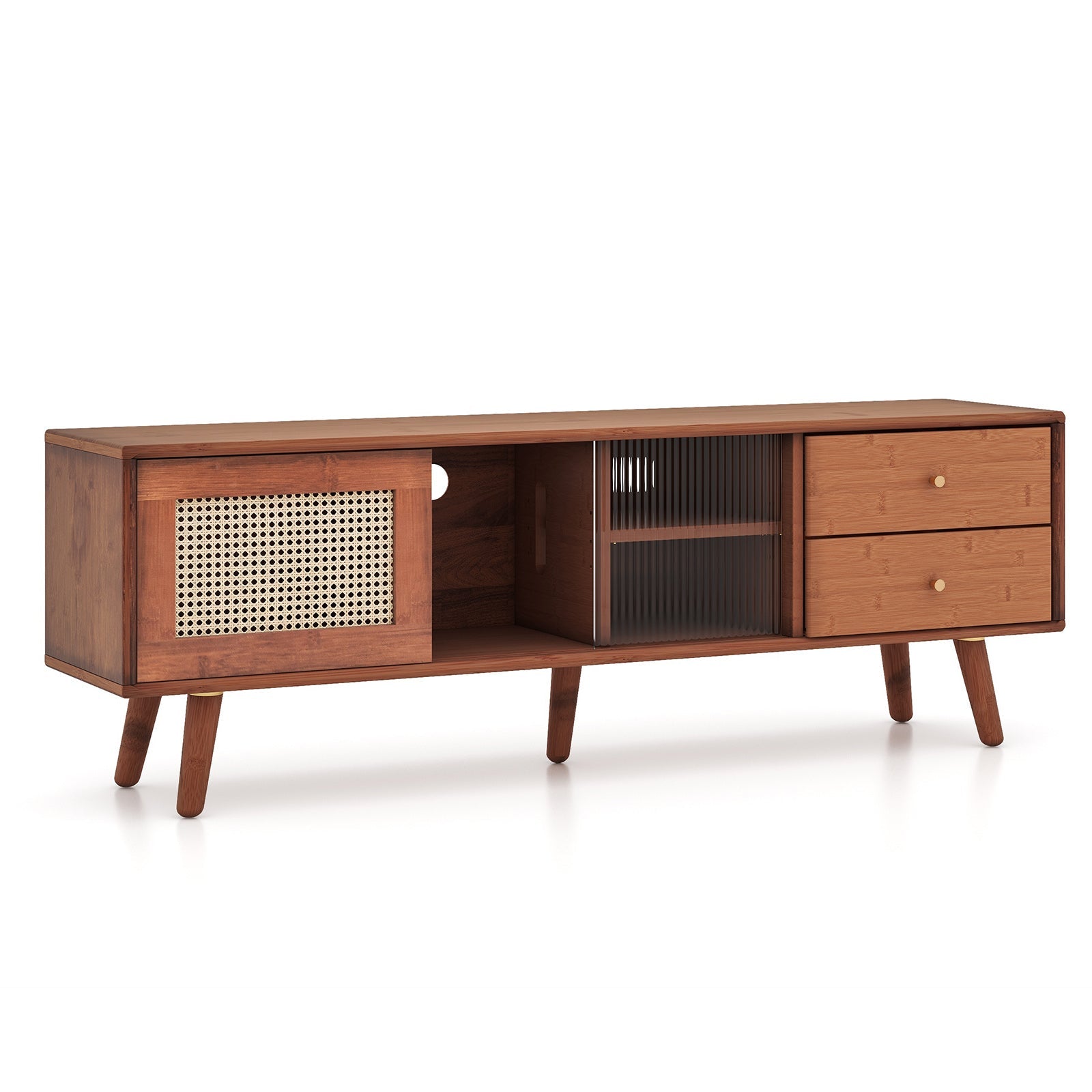 Bamboo TV Stand for TV up to 65 Inch