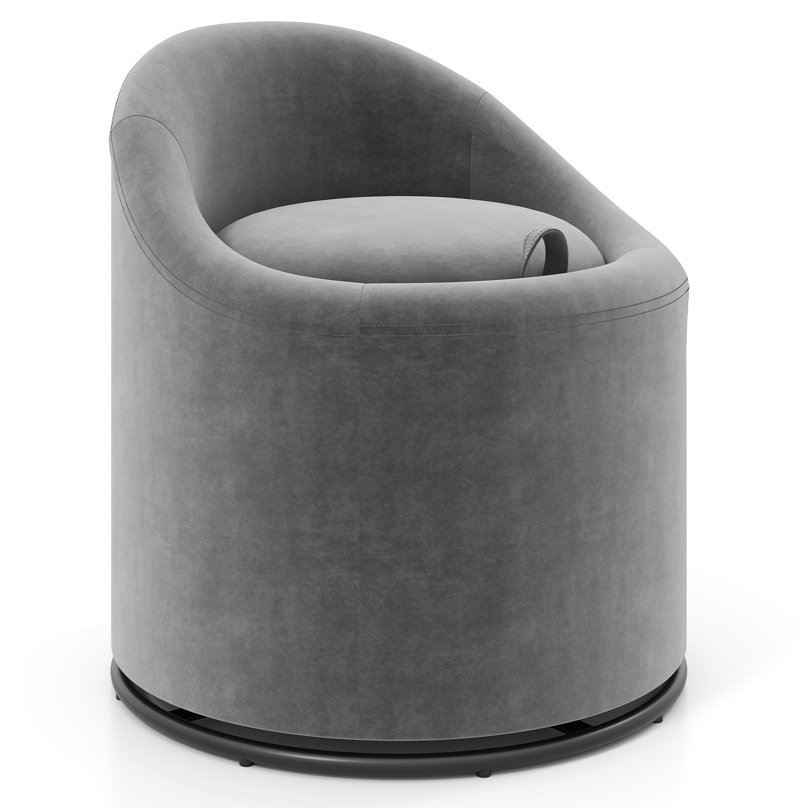 Barrel Chair with Storage 360¬∞ Swivel Upholstered Vanity Chair