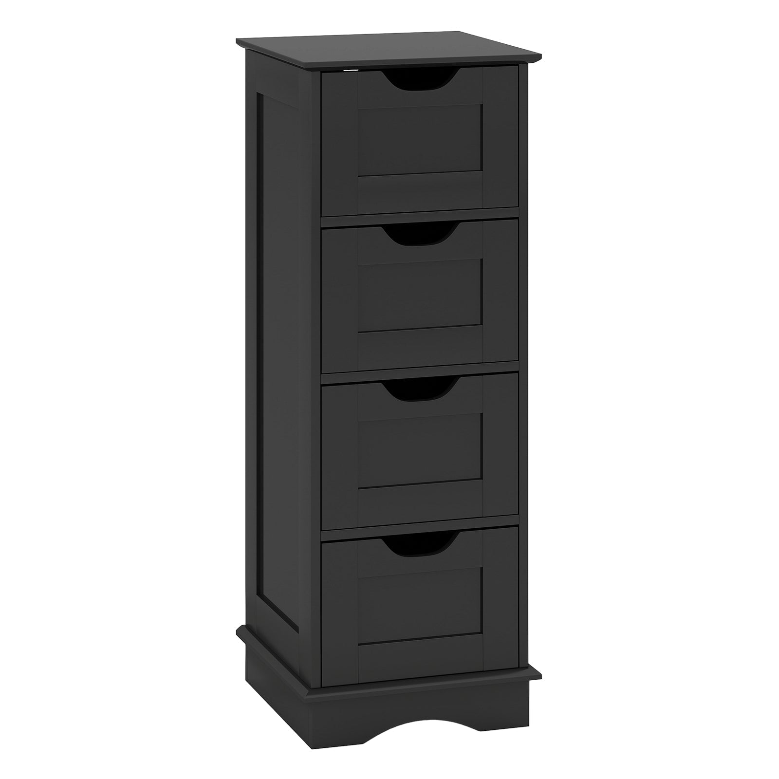Bathroom Storage Cabinet with Cutout Handles and 4 Drawers