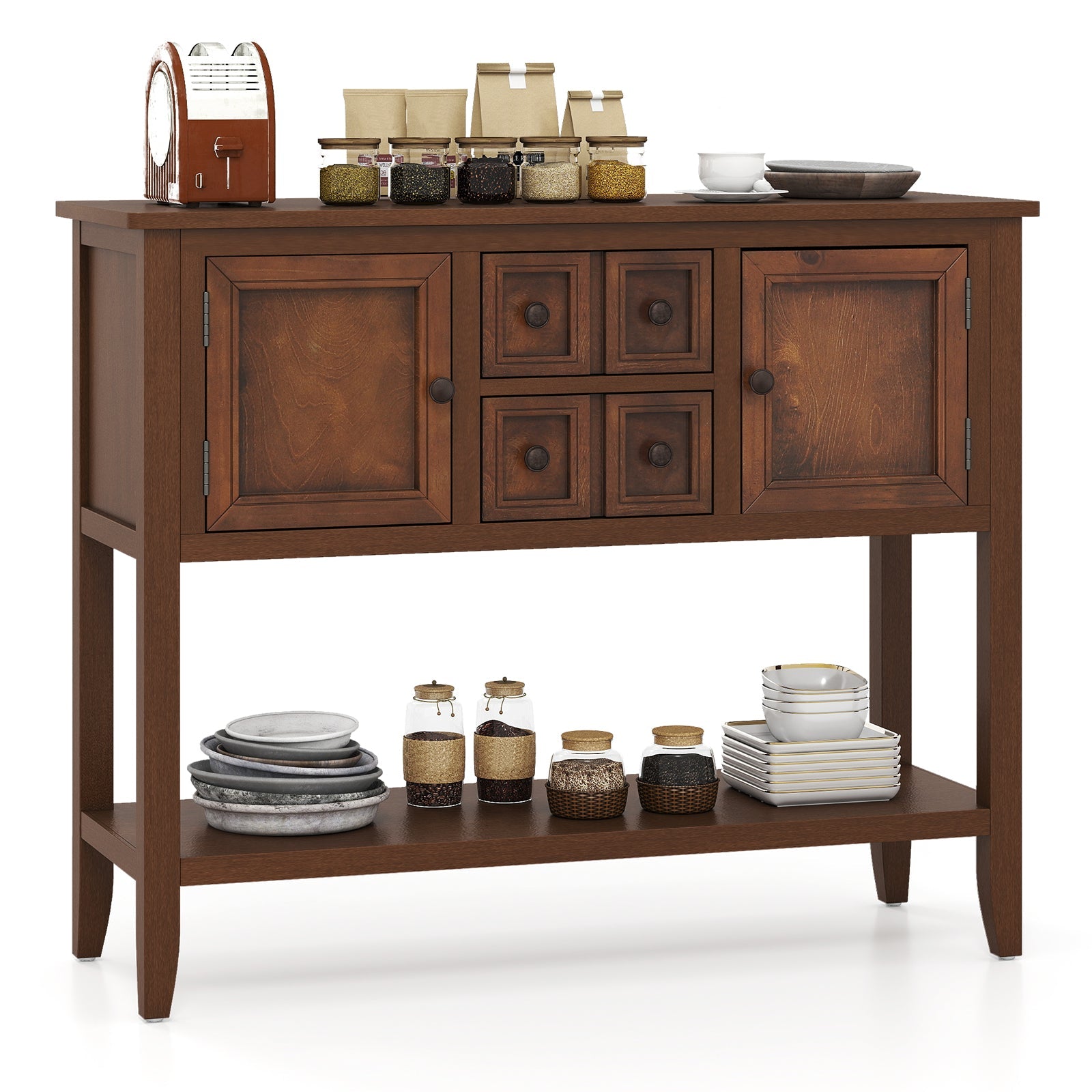 Buffet Sideboard Cabinet with 2 Doors and 2 Drawers