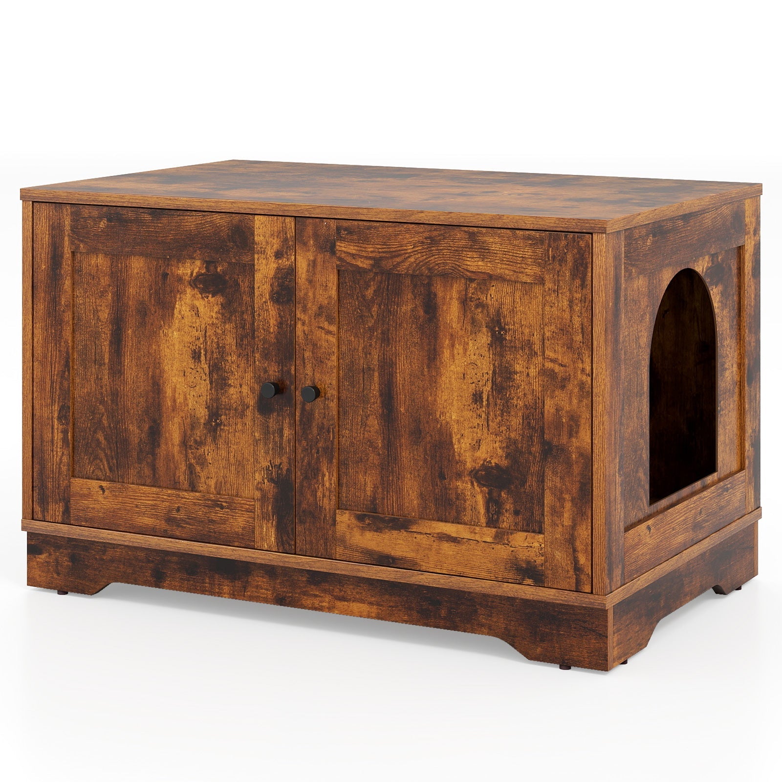 Cat Litter Box Enclosure Furniture Indoor Wooden Cat House End Side Table Nightstand