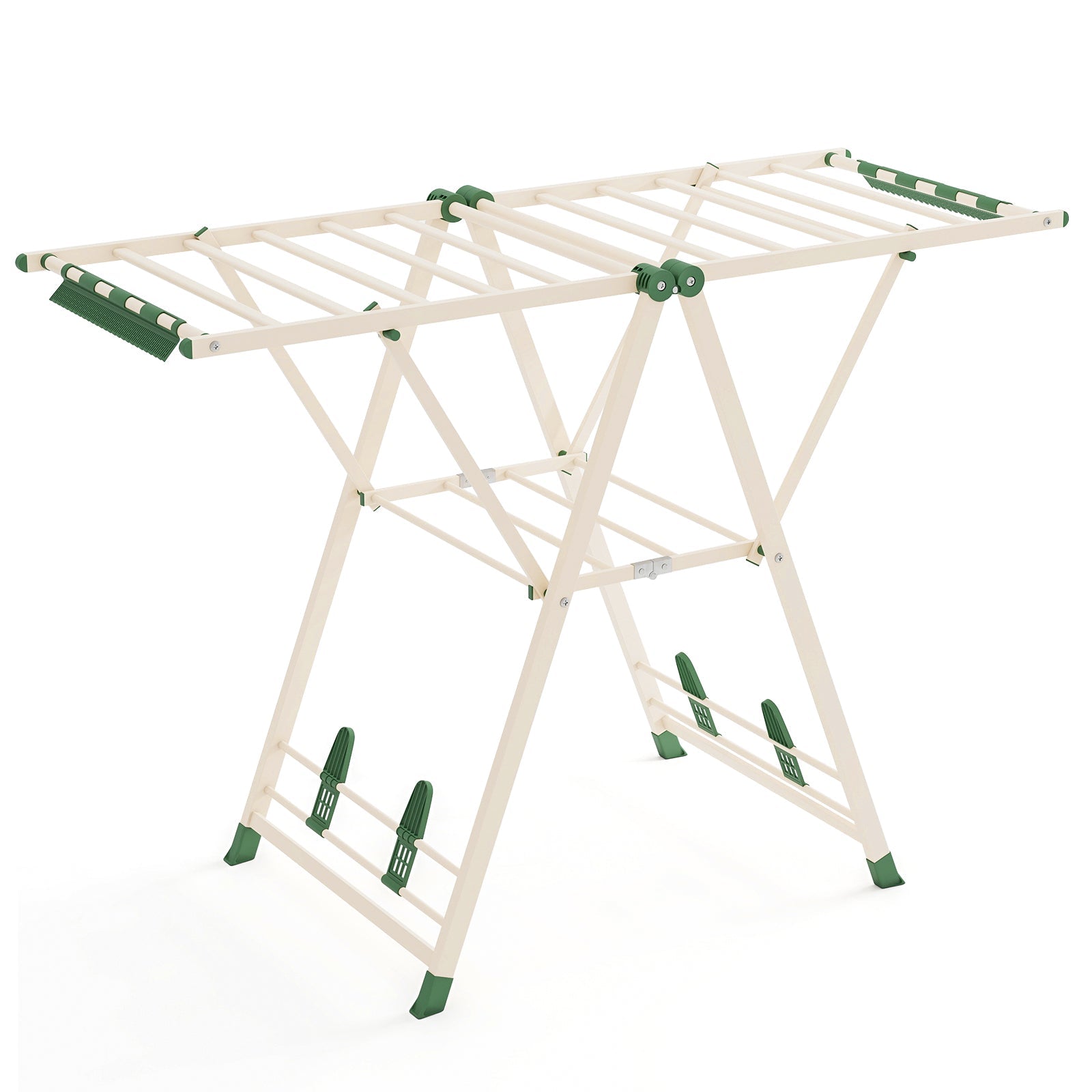 Clothes Drying Rack with Height Adjustable Wings