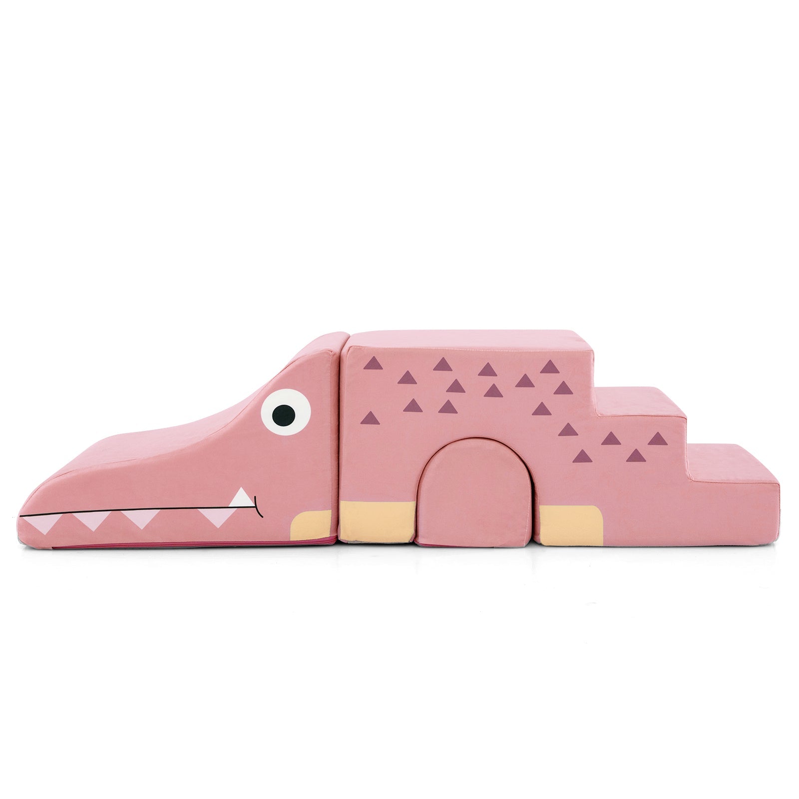 Convertible Kids Play Couch Sofa with Removable Velvet Covers