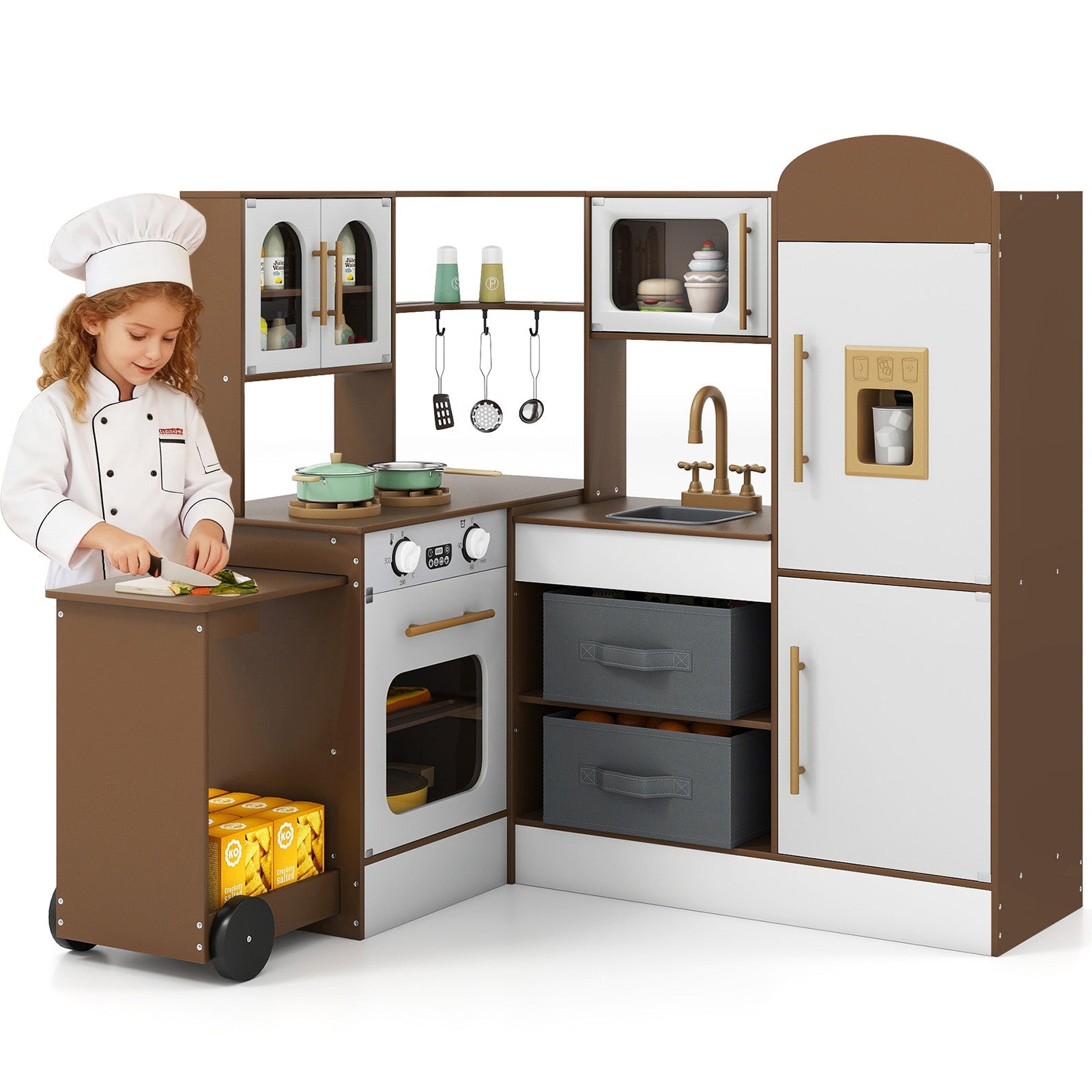 Corner Kitchen with Lights and Sounds for Kids Ages 3+