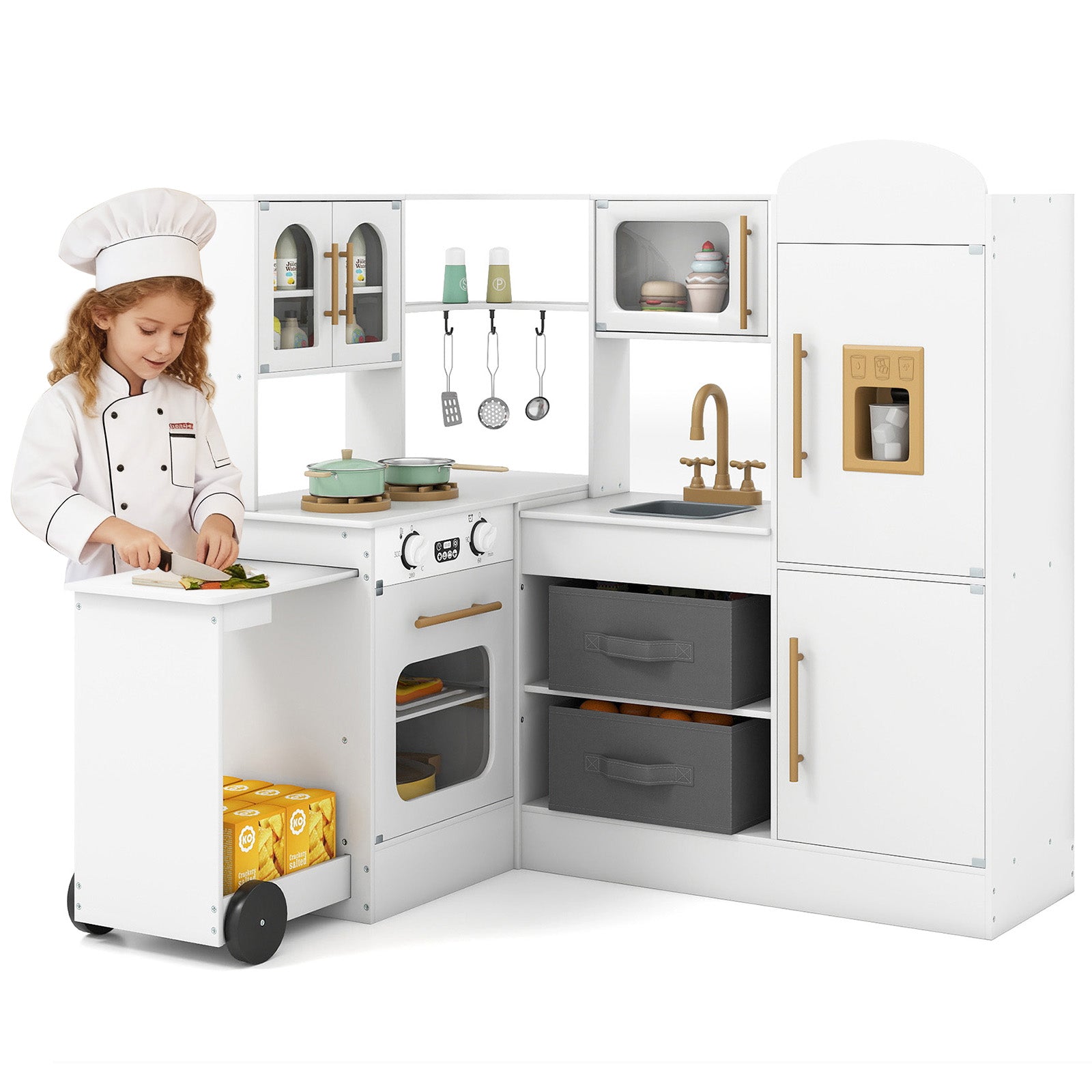Corner Kitchen with Lights and Sounds for Kids Ages 3+