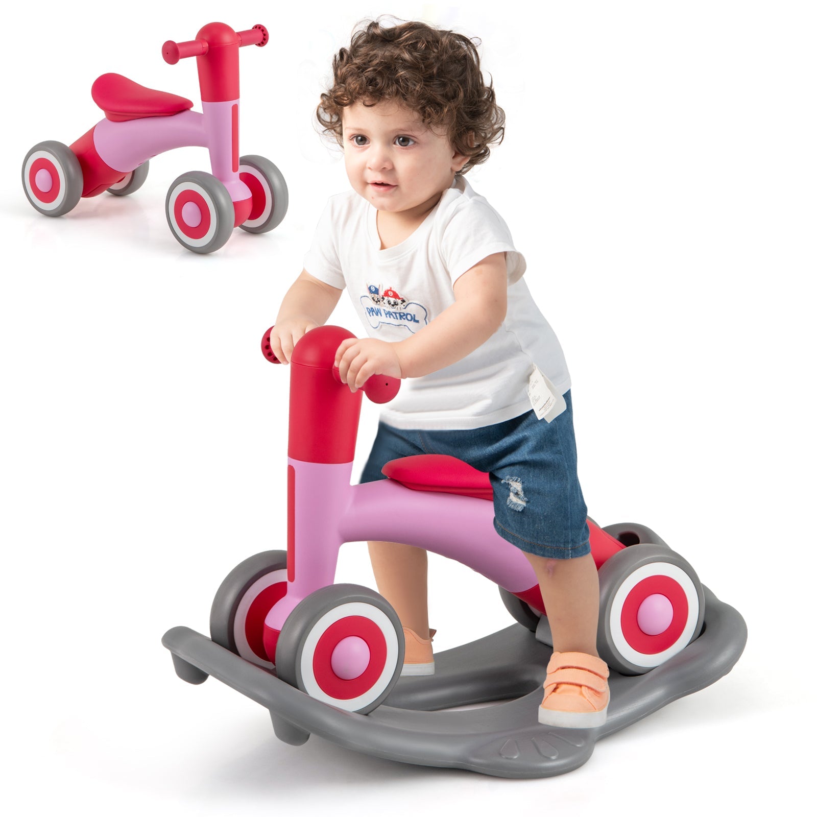 3 in 1 Rocking Horse with Detachable Balance Board and Seat