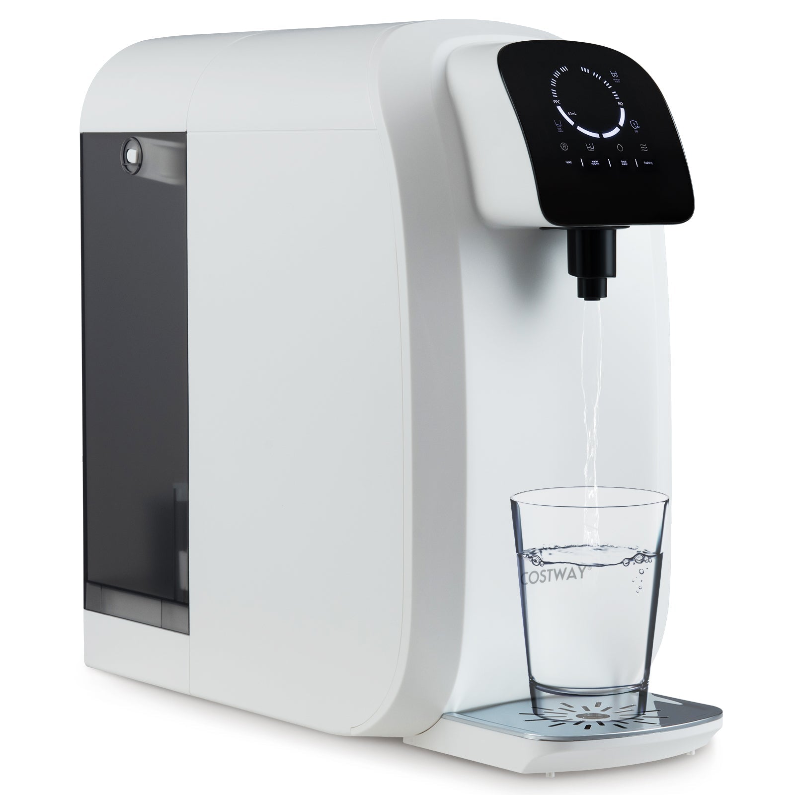 Countertop Reverse Osmosis Water Filter 5-Stage RO + PPC Water Filtration System with UV Light-White