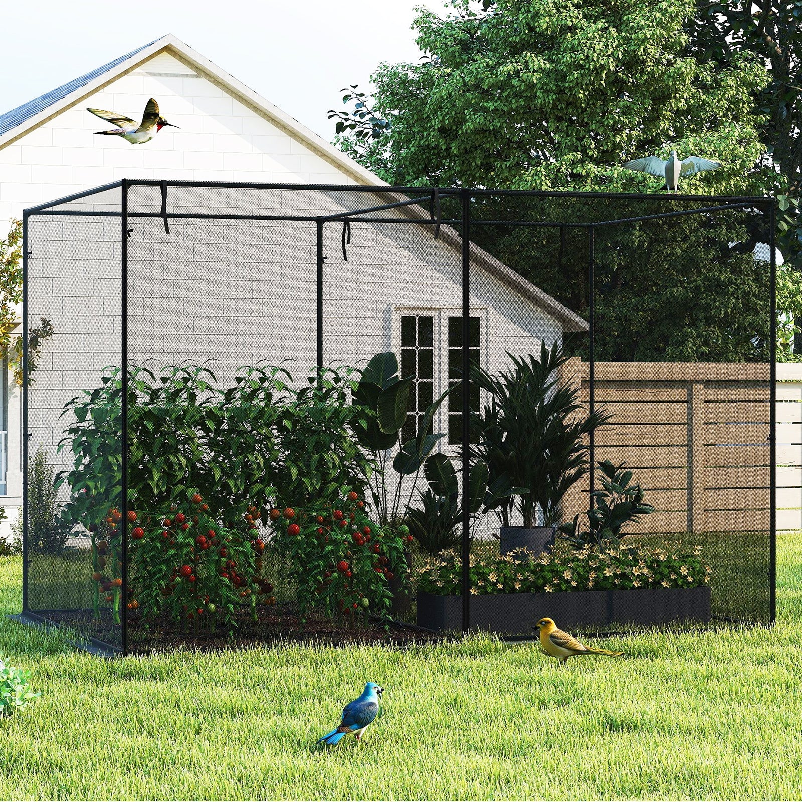 Crop Cages with 6 Ground Nails for Garden Plant
