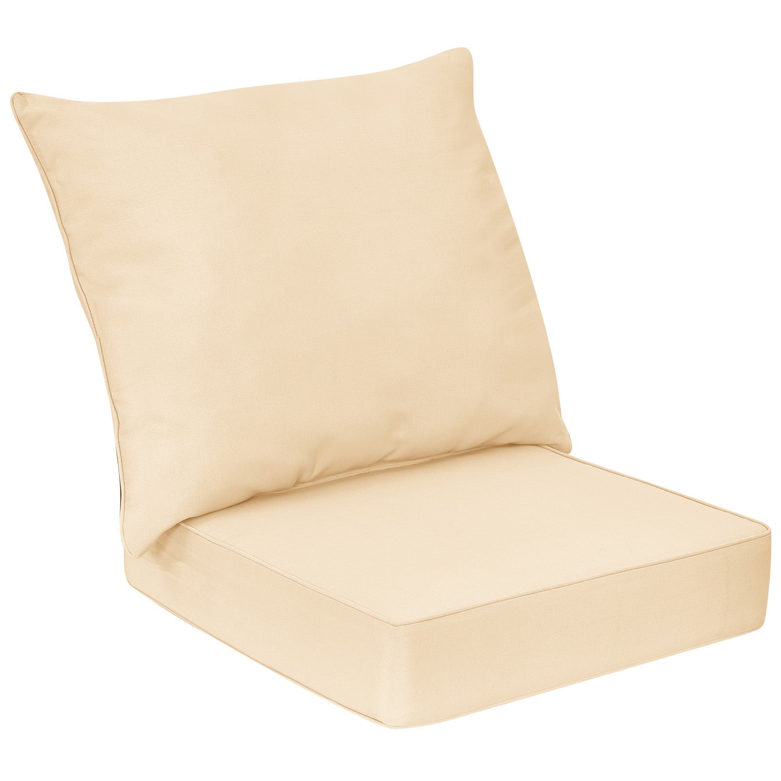 Deep Seat Chair Cushion Pads Set with Rope Belts for Indoor and Outdoor