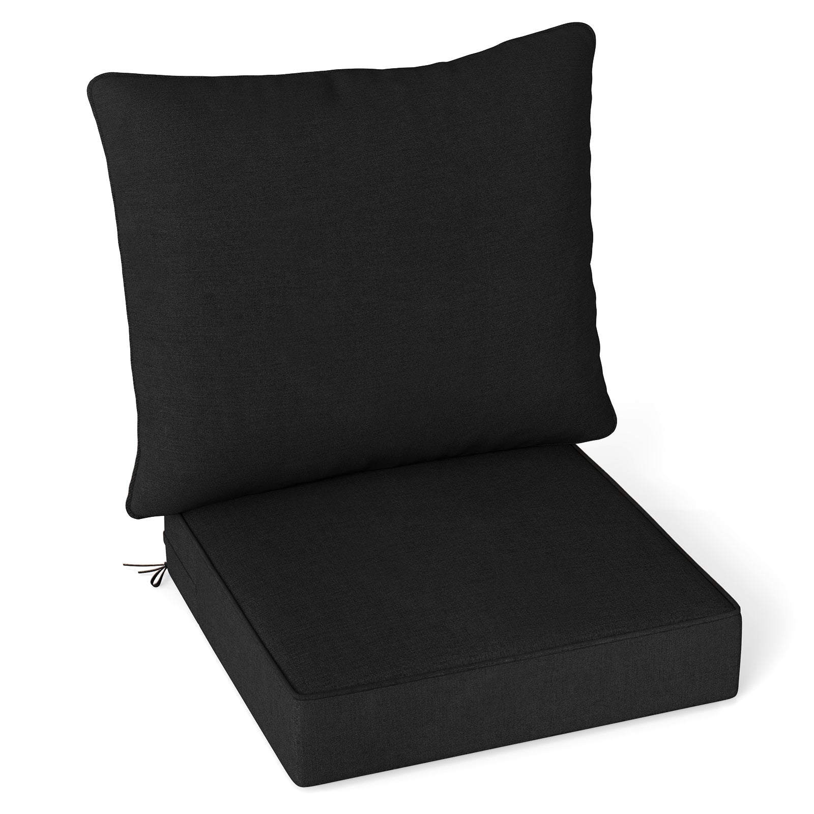 Deep Seat Chair Cushion Pads Set with Rope Belts for Indoor and Outdoor