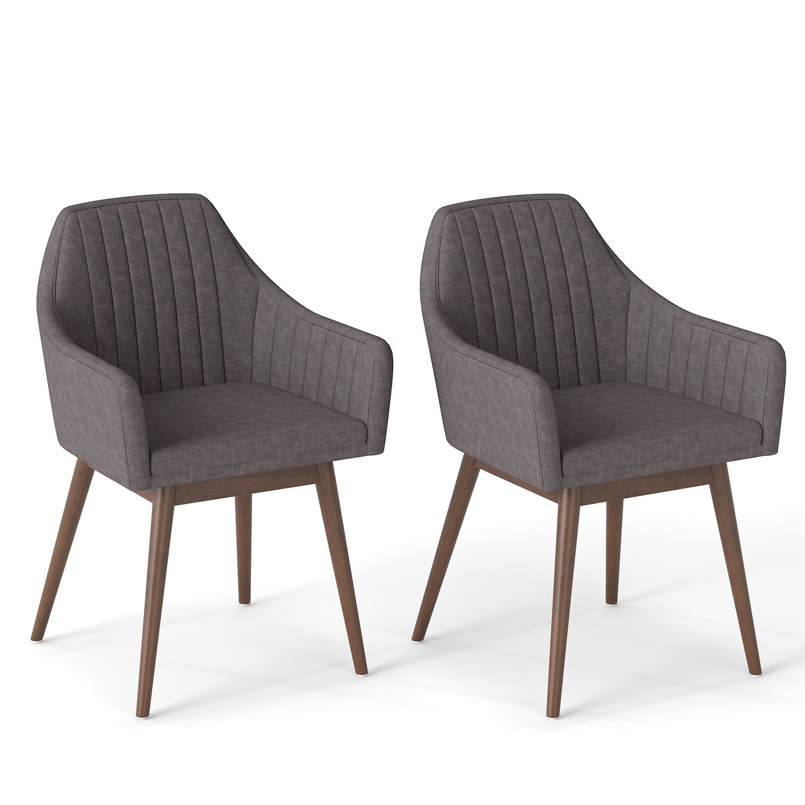 Dining Chairs Set of 2 Upholstered Accent Chairs with Comfy Padded Backrest and Seat