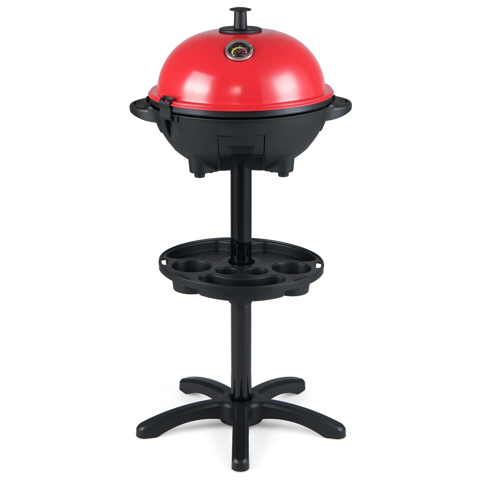 Electric BBQ Grill 1200W Indoor Outdoor Grill with 2-Zone Non-Stick Grilling Plate