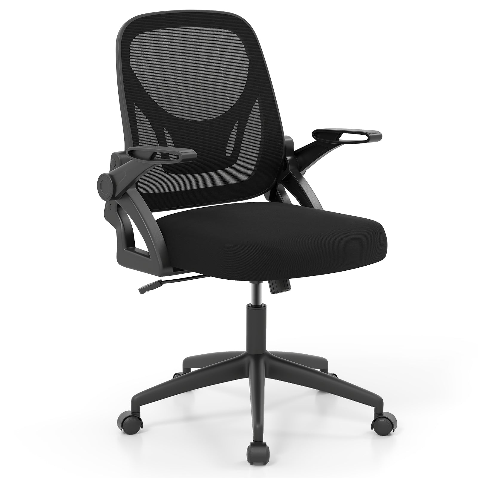 Ergonomic Computer Desk Chair with Lumbar Support and Flip-up Arms