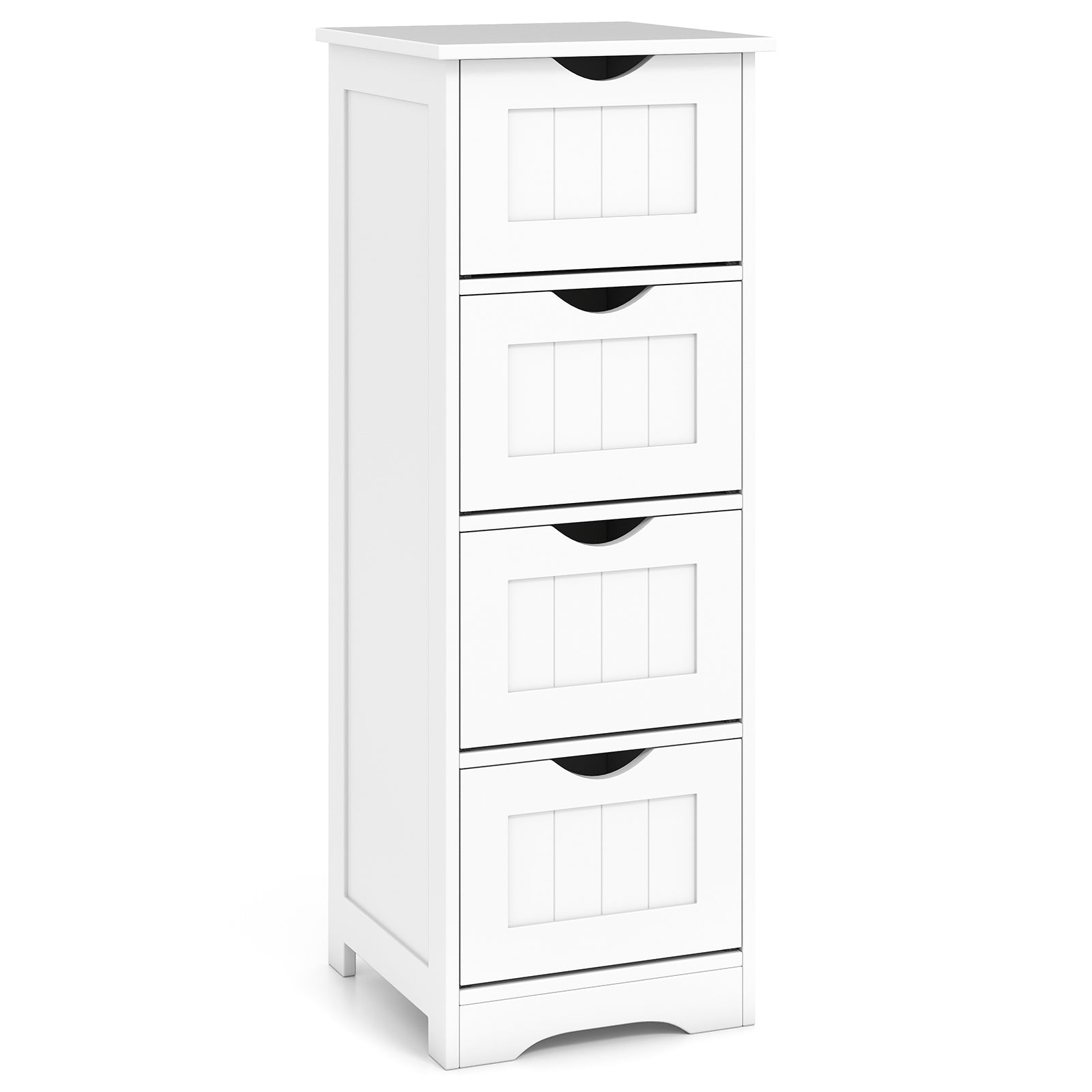 4-Drawer Freestanding Floor Cabinet with Anti-Toppling Device