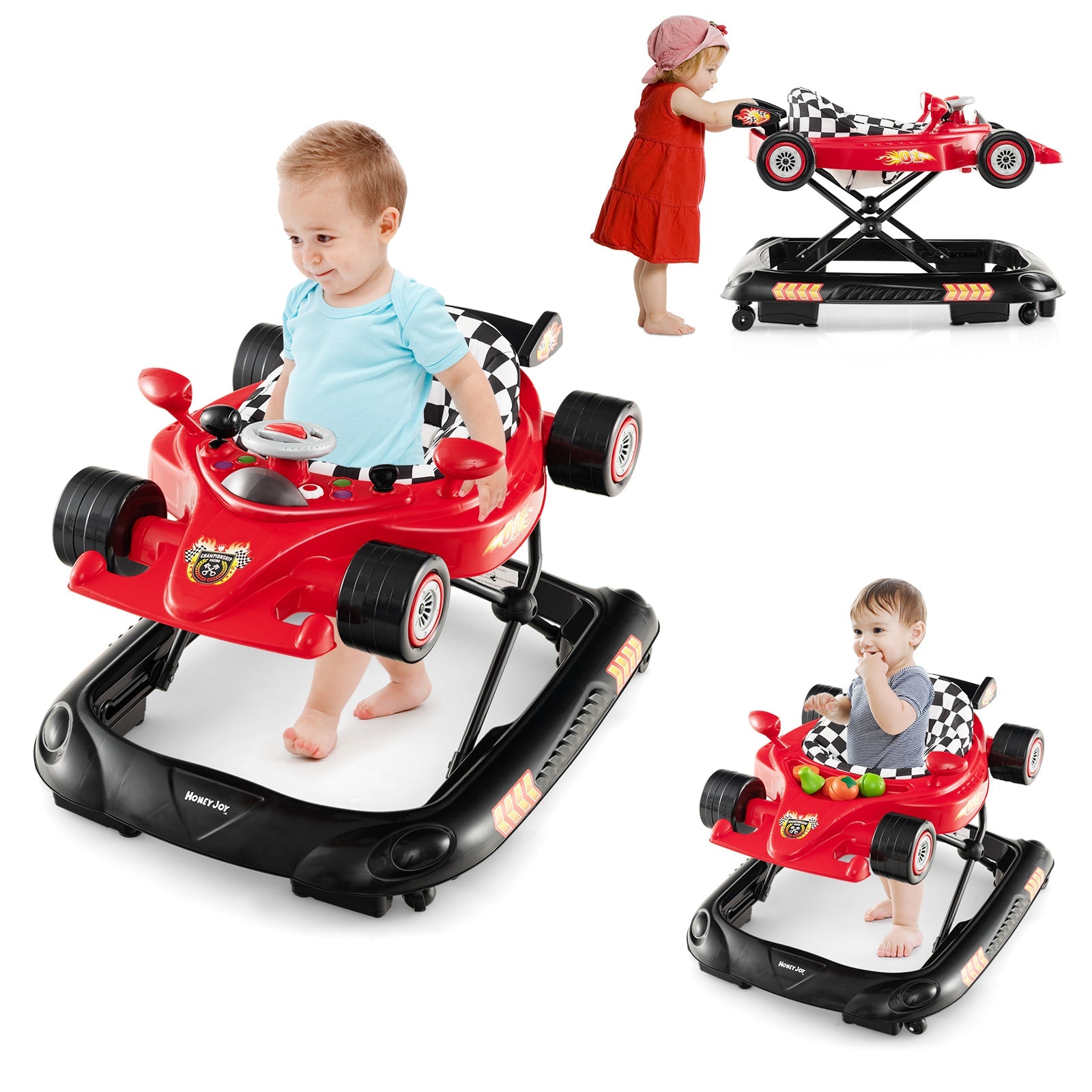 Convertible Baby Walker with 3 Adjustable Height Settings