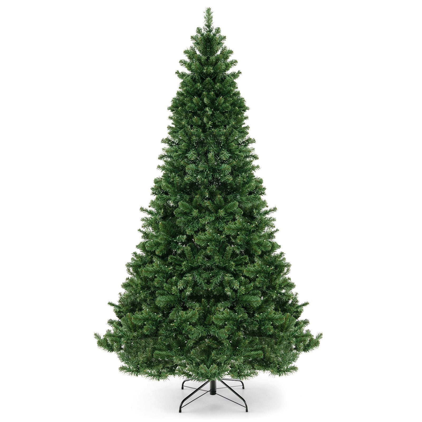 6/7/8 Feet Hinged Christmas Tree with PVC Branch Tips Warm White LED Lights