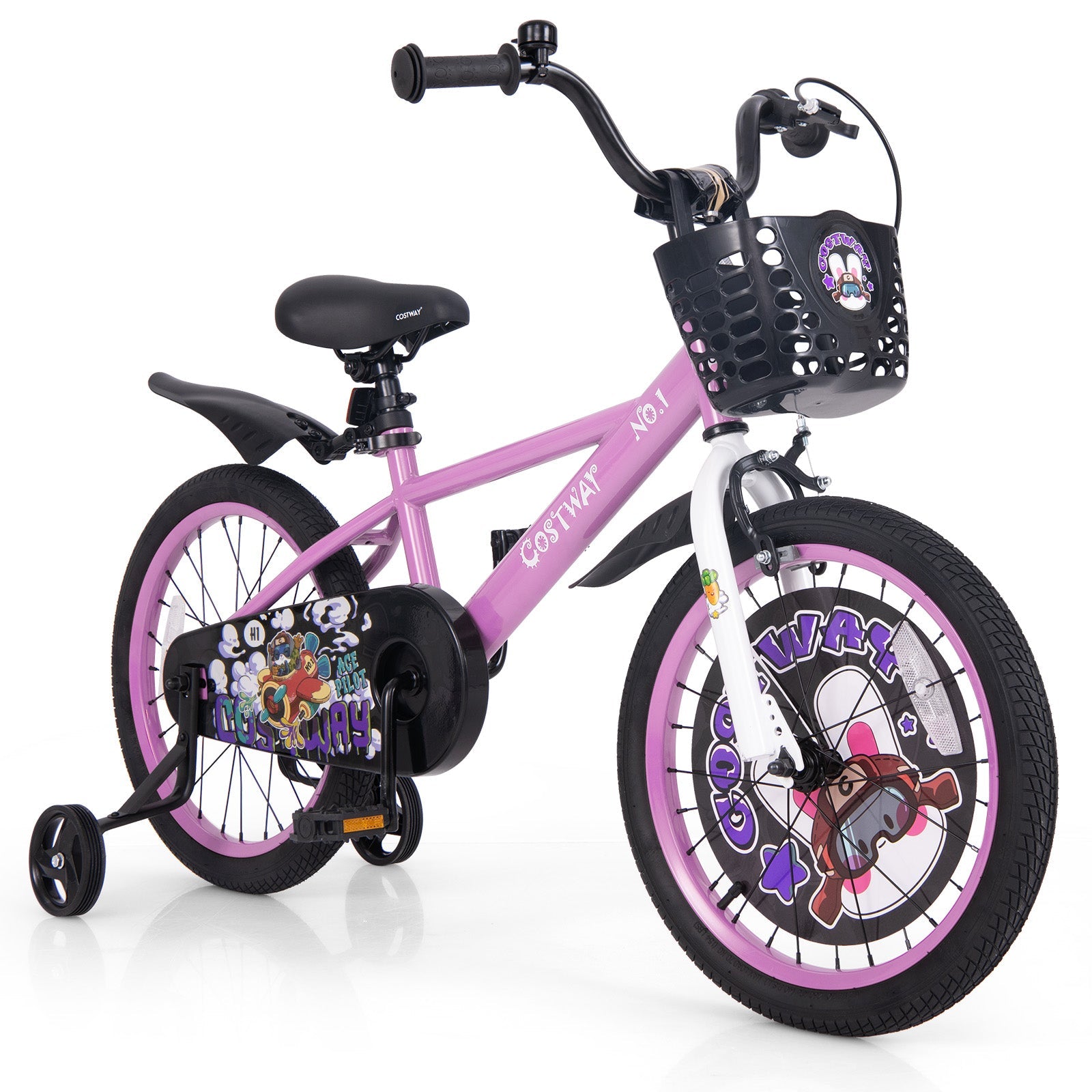 14 Inch Kids Bike for 3-5 Years Old Sport Bicycle with Adjustable Handlebar and Saddle-14 inches
