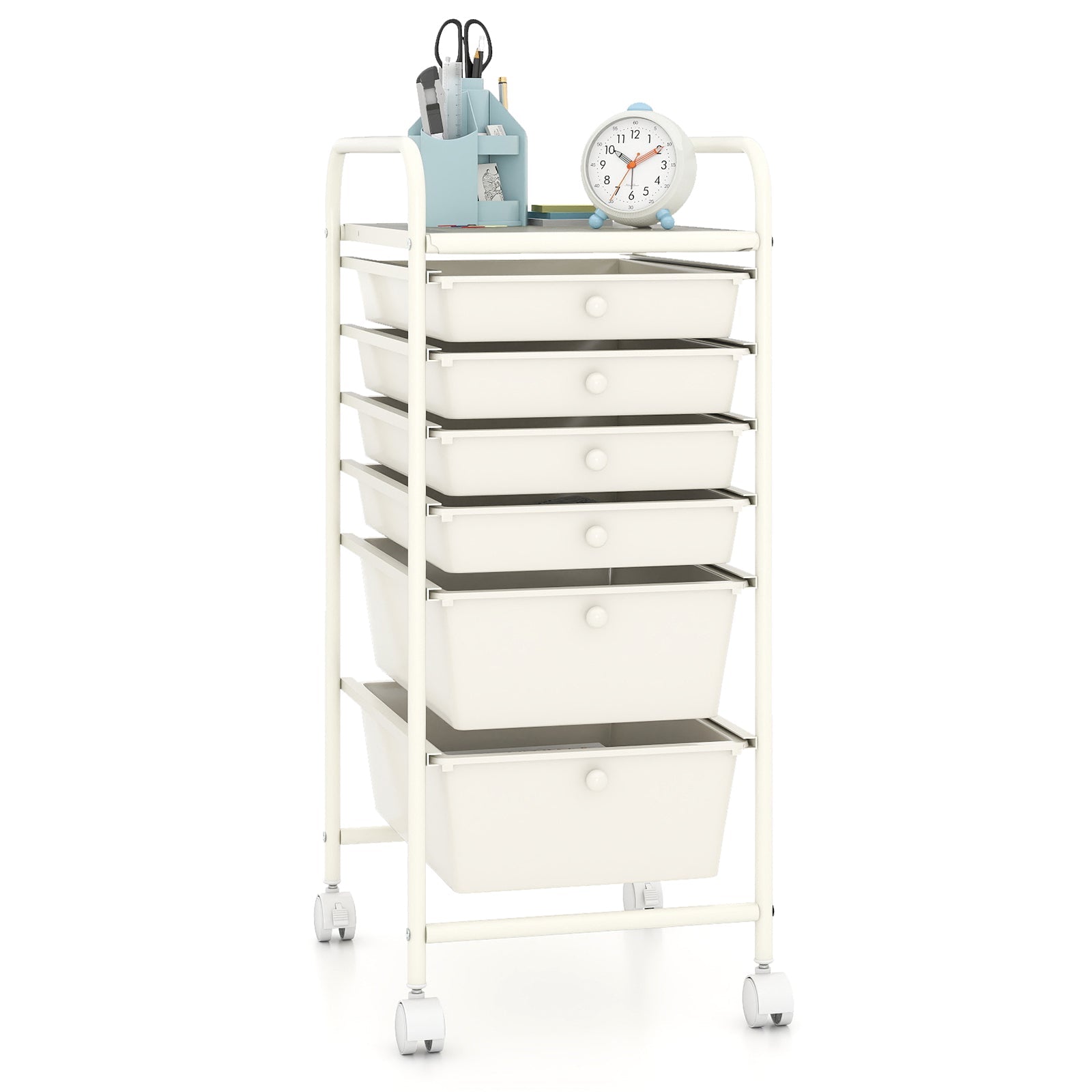 6 Drawers Rolling Storage Cart Organizer