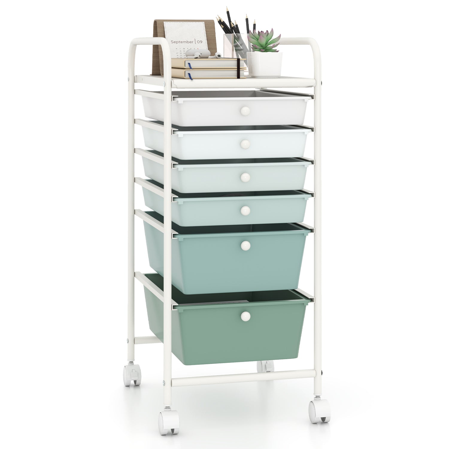 6 Drawers Rolling Storage Cart Organizer