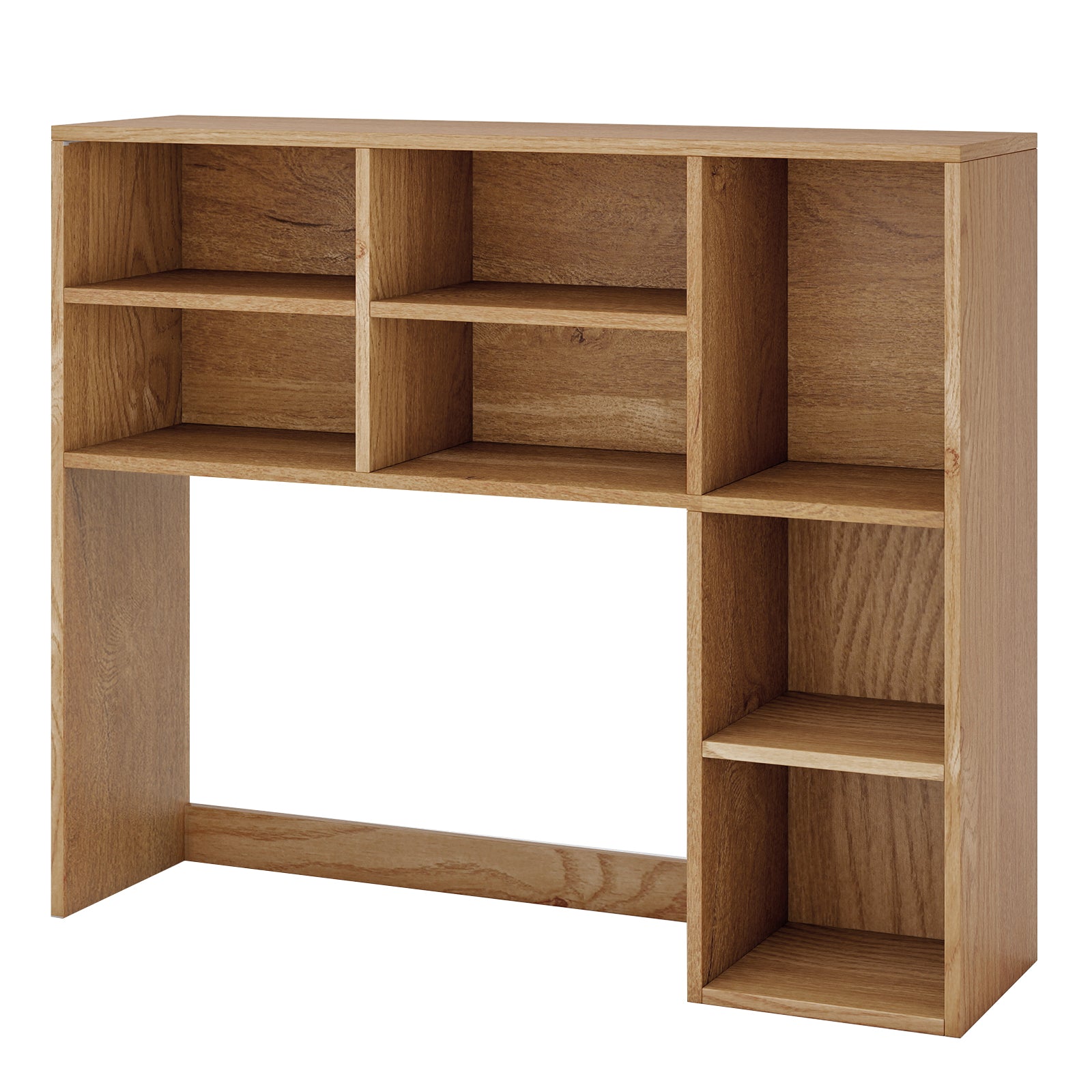 Desktop Bookshelf with 7 Open Cubbies and 3 Adjustable Shelves