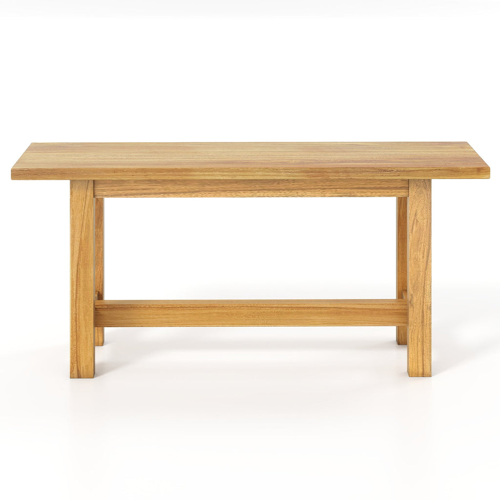 Outdoor Teak Wood Bench for Porch Backyard and Poolside