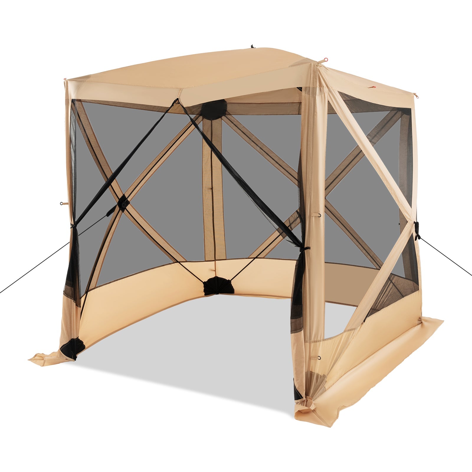 6.7 x 6.7 Feet Pop Up Gazebo with Netting and Carry Bag