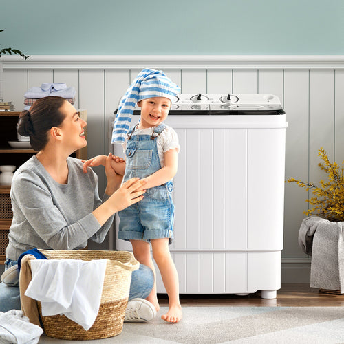 17.6 lbs Portable Washing Machine with Drain Pump