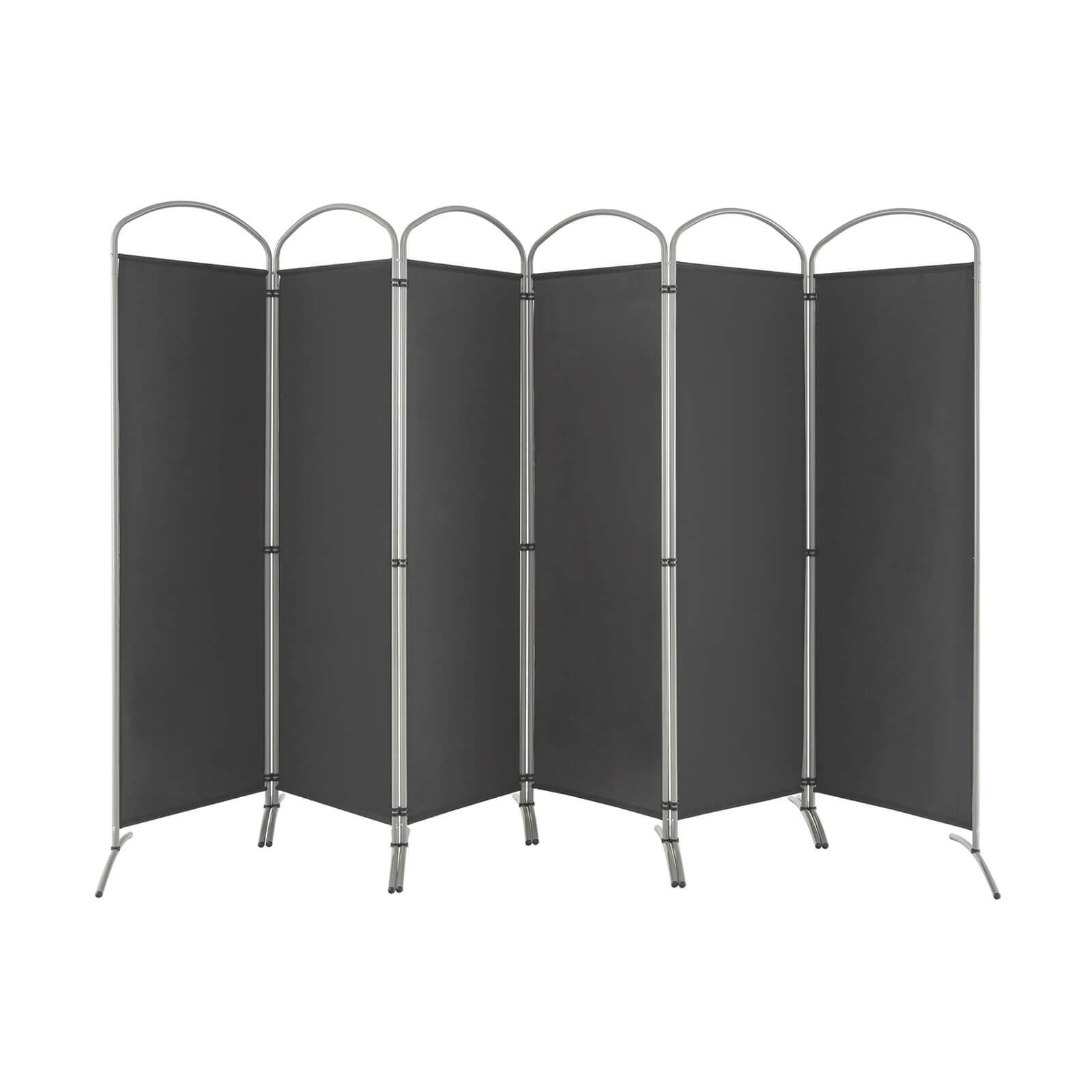 6 Feet 6-Panels Freestanding Folding Privacy Screen-White