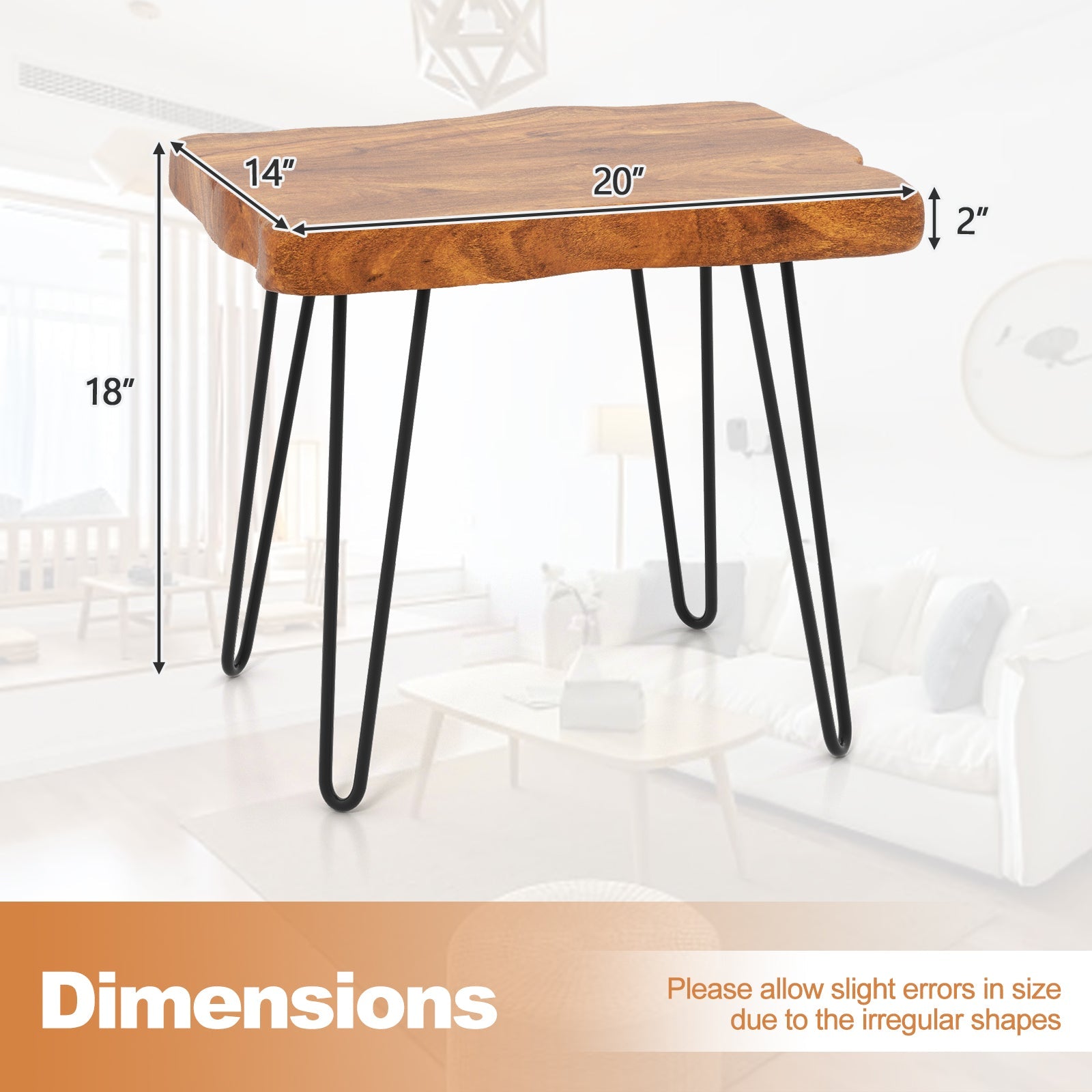 Rectangular Reclaimed Recycled Indonesia Teak Wood End Table