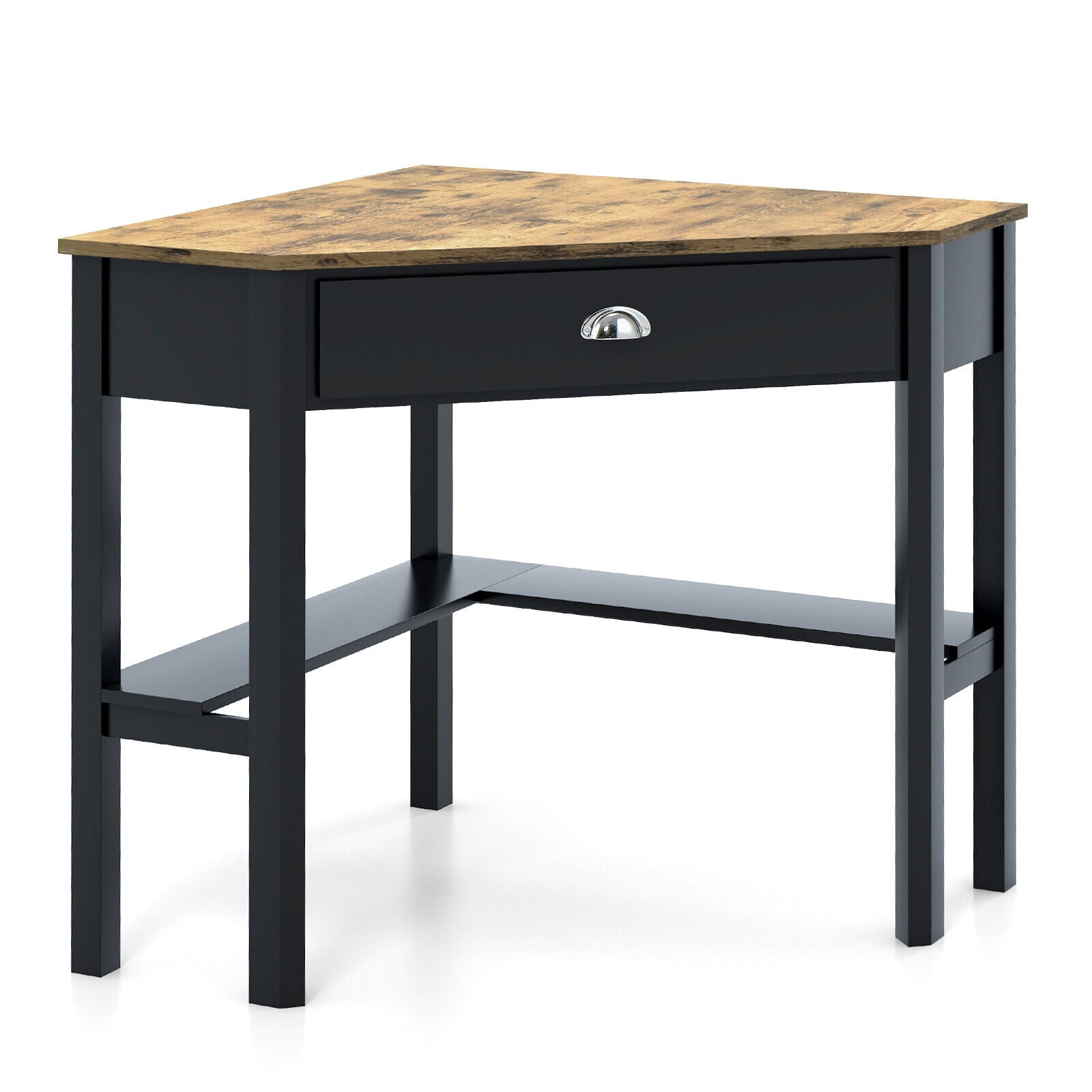 Corner Wooden Piece Laptop Computer Desk