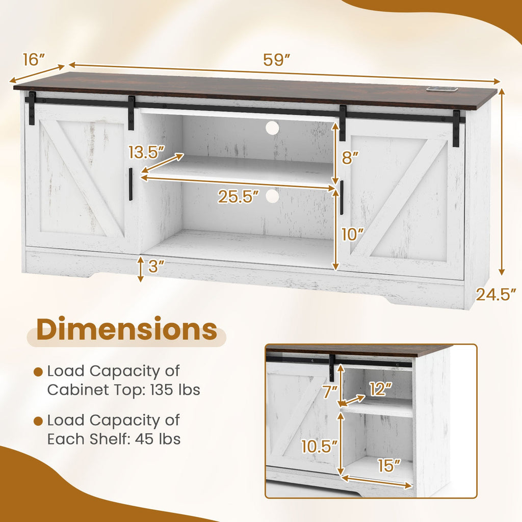 TV Stand for 65 Inch TVs Media Console Table for Living Room