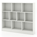 41 inches Wooden Toy Storage Organizer with 10 Cubes for Kids