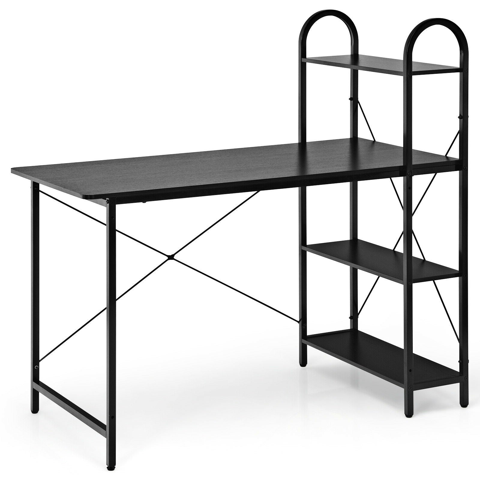 48-Inch Reversible Computer Desk with Storage Shelf