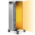 1500W Portable Oil-Filled Radiator Heater for Home and Office-Black
