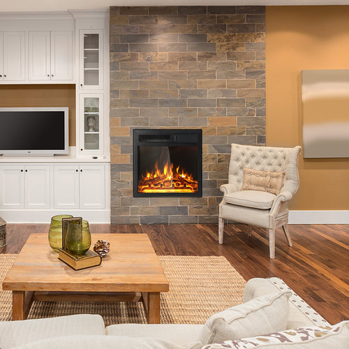 18/22.5 Inch Electric Fireplace Insert with 7