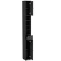 Freestanding Slim Bathroom Cabinet with Drawer and Adjustable Shelves